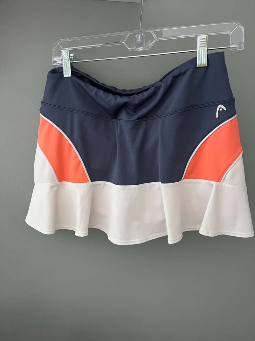HEAD Navy, Coral & White Circle Skirt